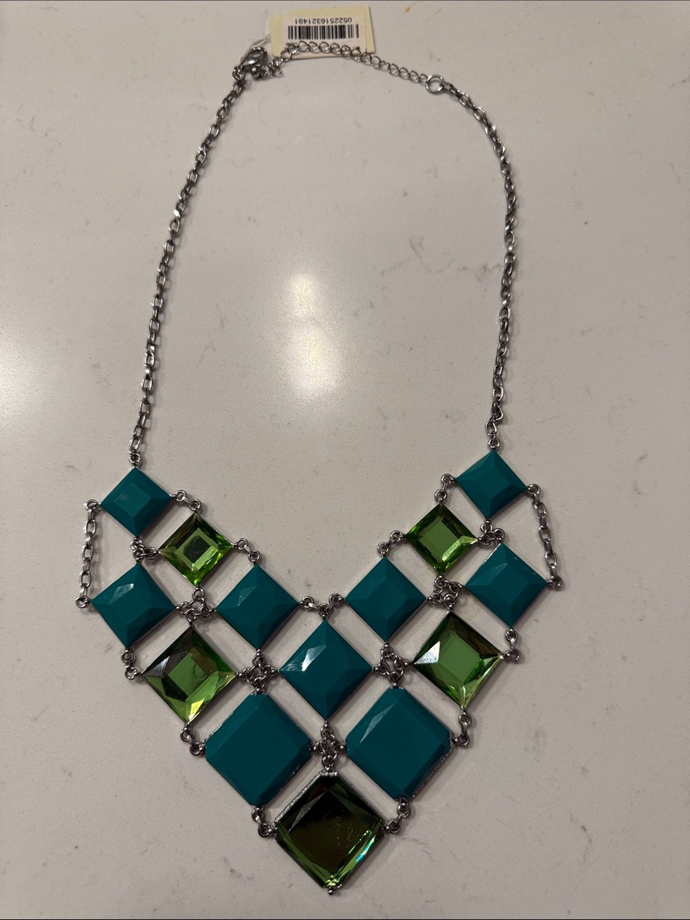 Turquoise & Green Statement Bib Necklace - Women Jewelry